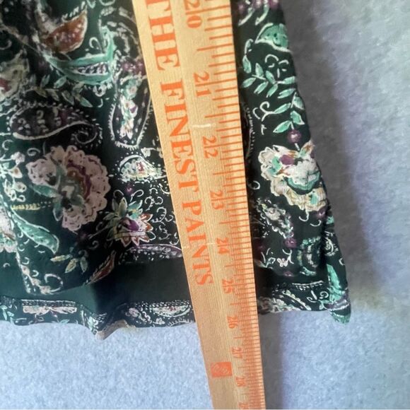 J. Jill Pima Crew-Neck High-Low Floral Long Sleeve CottageCore Top Med. #02 - Picture 6 of 7